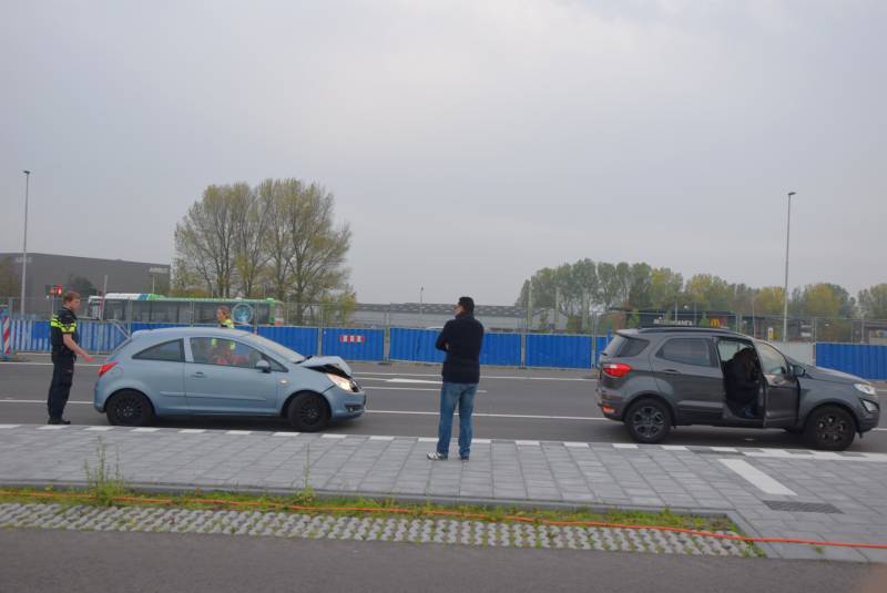 Schade na kop-staart aanrijding