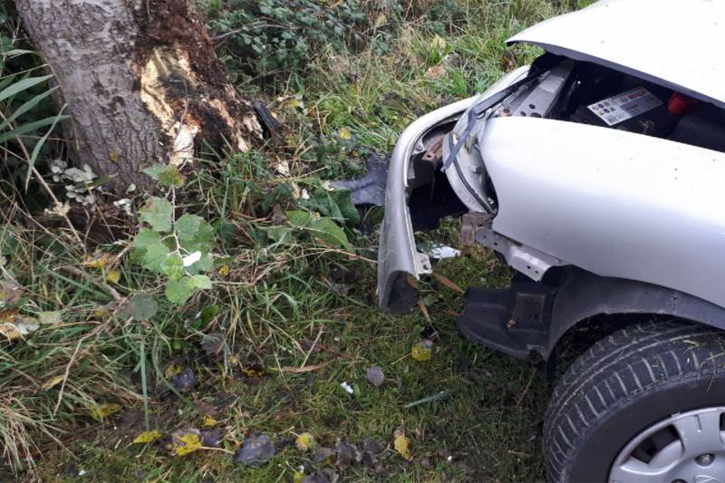 Bestuurster gewond na frontale botsing met boom