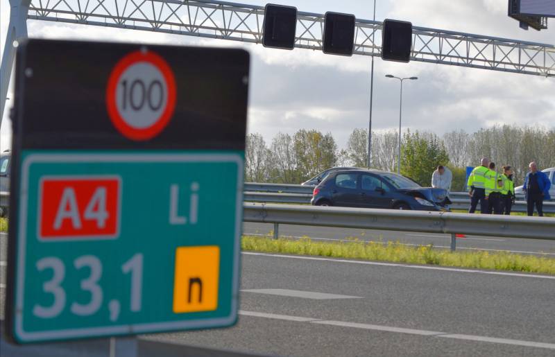Flinke file na kop staart aanrijding