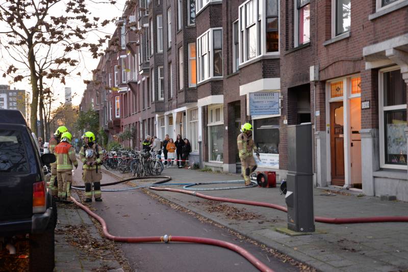 Veel rook bij grote brand in wasserette