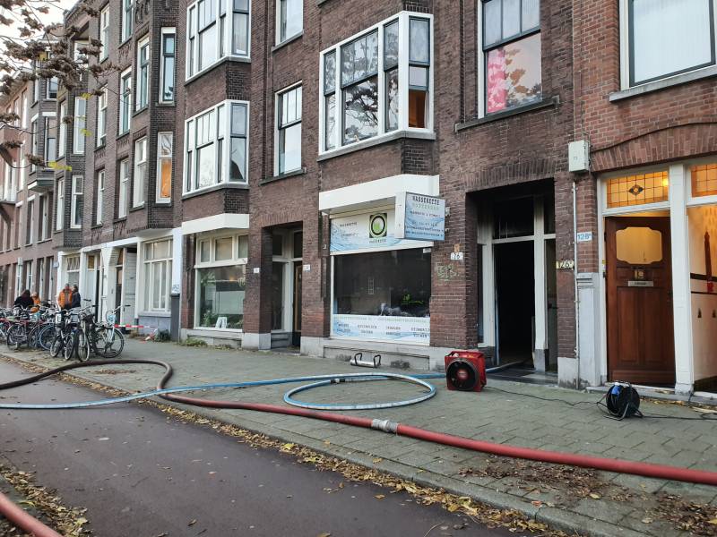 Veel rook bij grote brand in wasserette