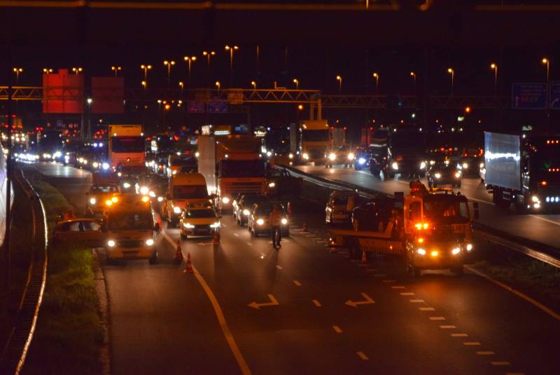 Flinke schade na kop-staart aanrijding