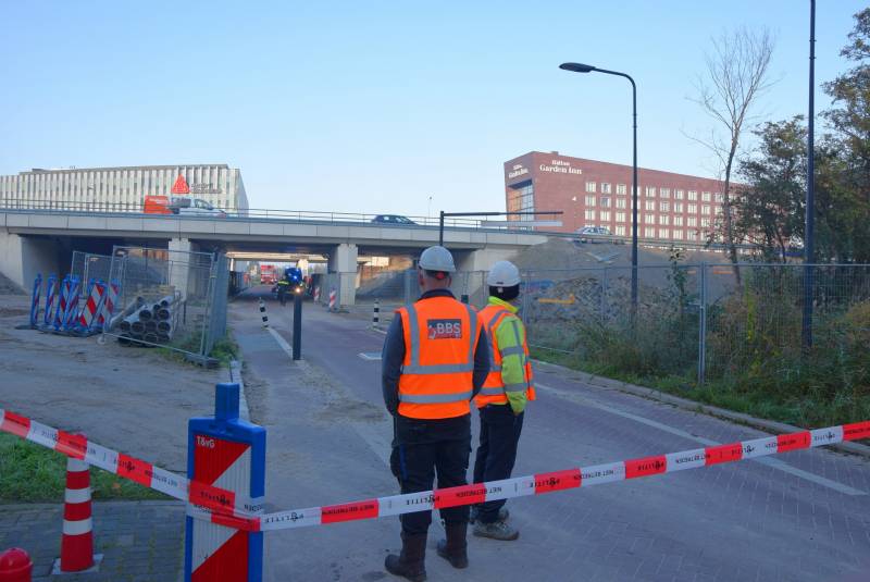Bouwvakker gewond bij werkzaamheden onder Robert Boyle viaduct