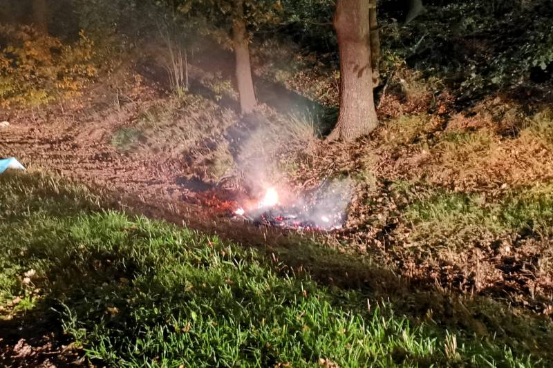Brand in berm