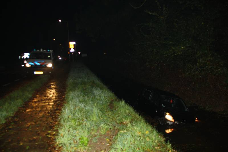 Zoon rijdt auto van moeder het water in