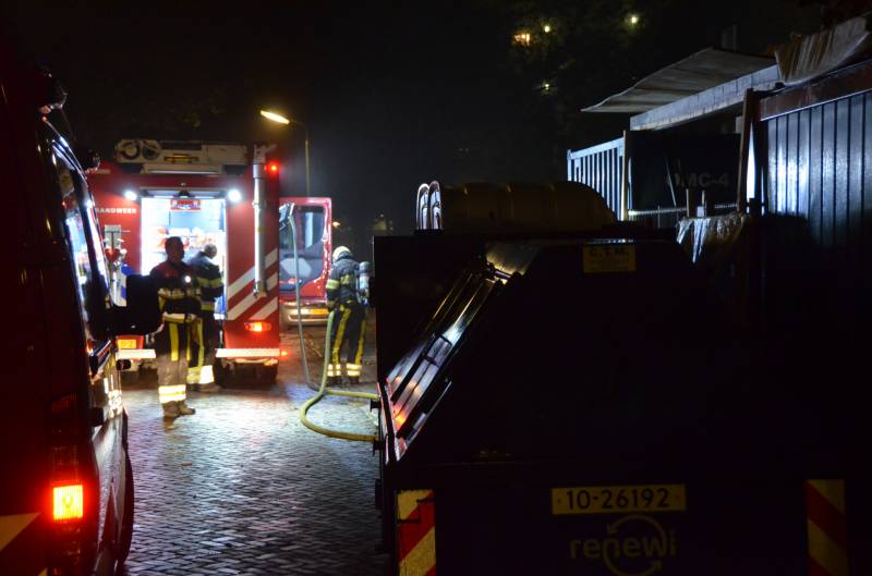 Brand op bouwplaats