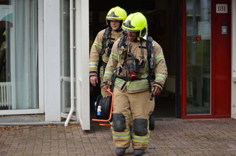 Magnetron vat vlam in Verpleeghuis Borgsate