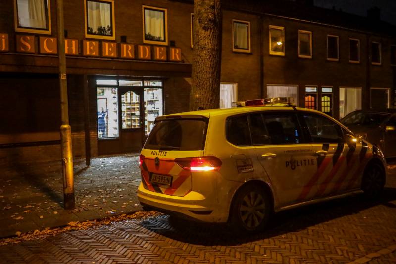 Overval op slijterij, politie doet onderzoek