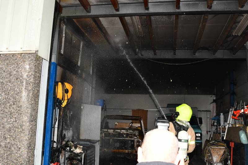 Brand in werkplaats snel onder controle