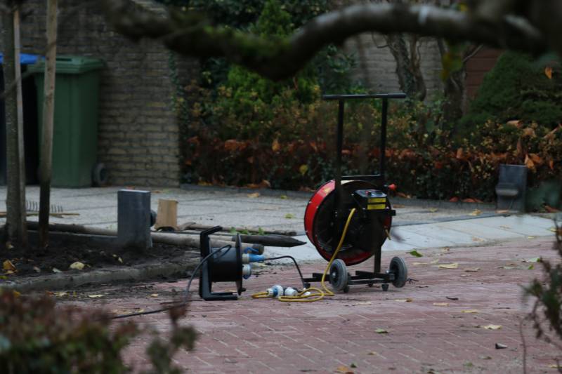 Gaslekkage bij werkzaamheden in voortuin