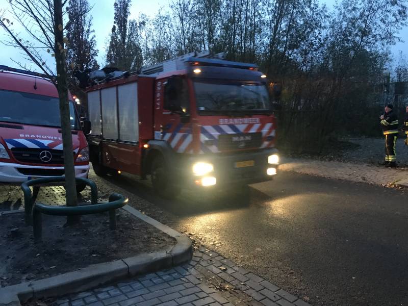 Veel brandweer bij instortingsgevaar oefening