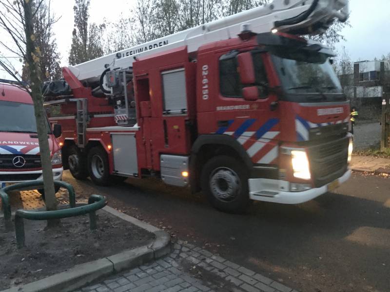 Veel brandweer bij instortingsgevaar oefening