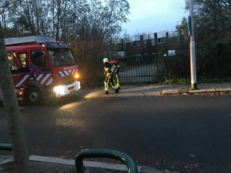 Veel brandweer bij instortingsgevaar oefening
