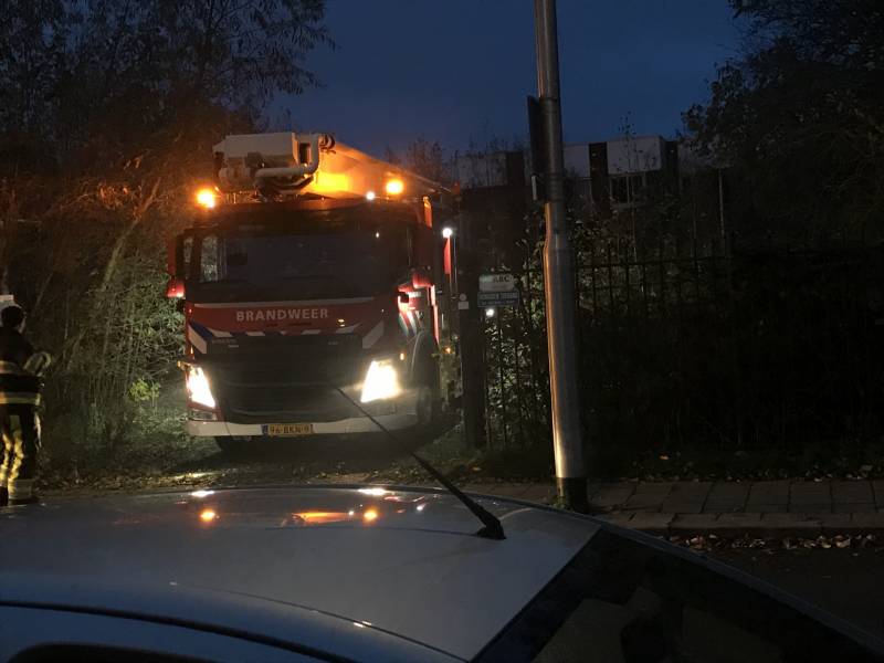 Veel brandweer bij instortingsgevaar oefening