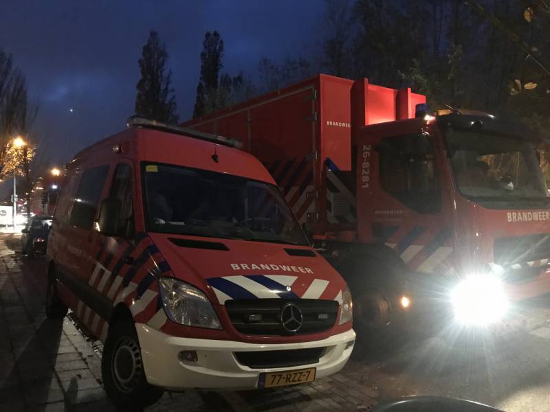 Veel brandweer bij instortingsgevaar oefening