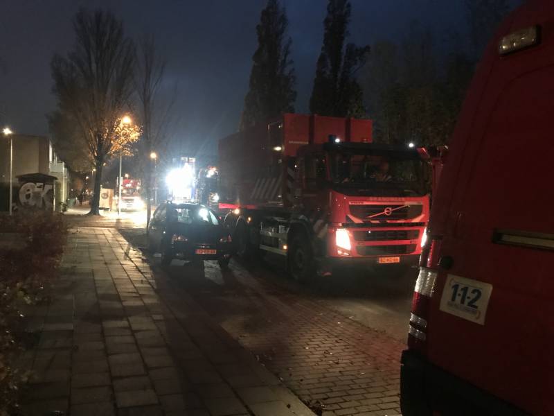 Veel brandweer bij instortingsgevaar oefening