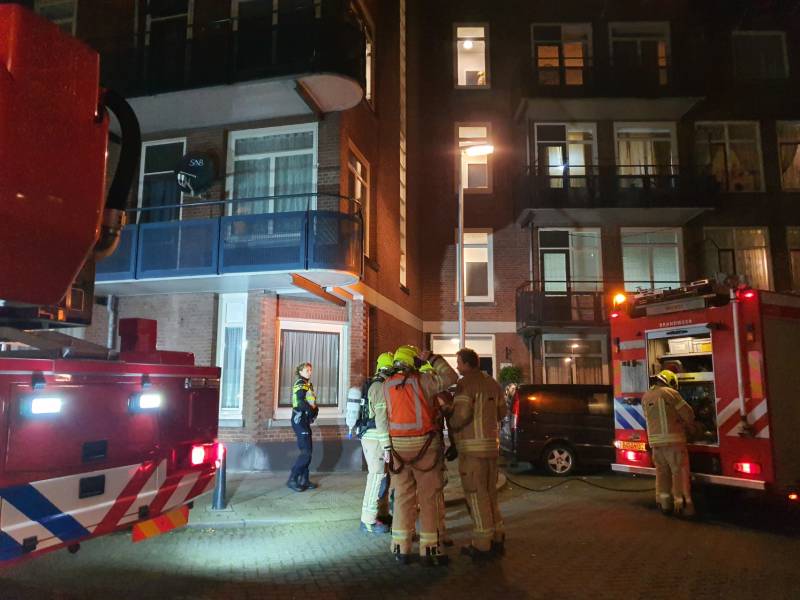 Rookontwikkeling bij brand in appartement