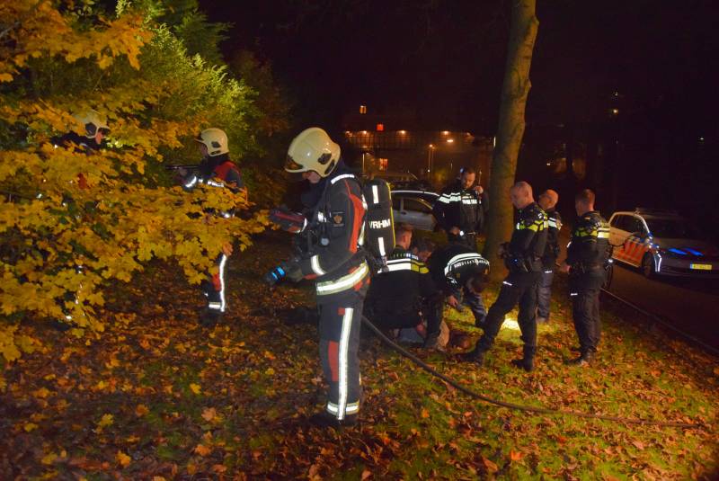 Verwarde man steekt bosje in brand