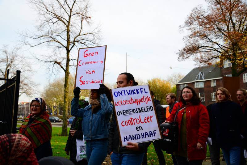 Demonstratie tegen vrouwen geweld