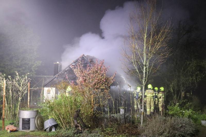 Schuurtje verwoest na brand