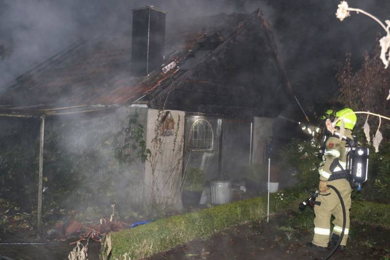 Schuurtje verwoest na brand