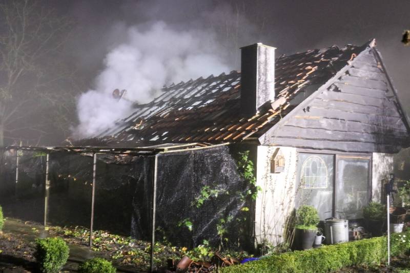 Schuurtje verwoest na brand