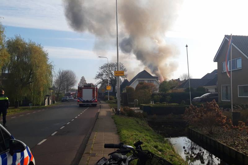 Grote brand in boerderij