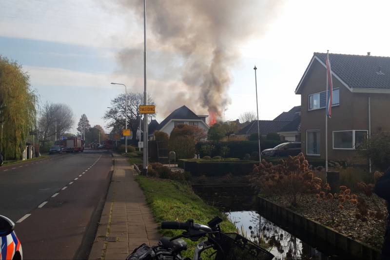 Grote brand in boerderij