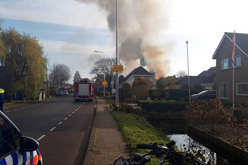 Grote brand in boerderij