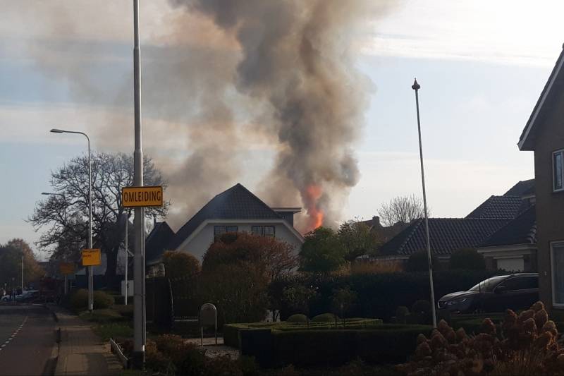 Grote brand in boerderij
