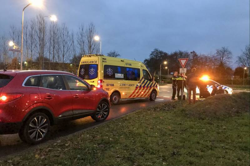 Overstekende fietser aangereden