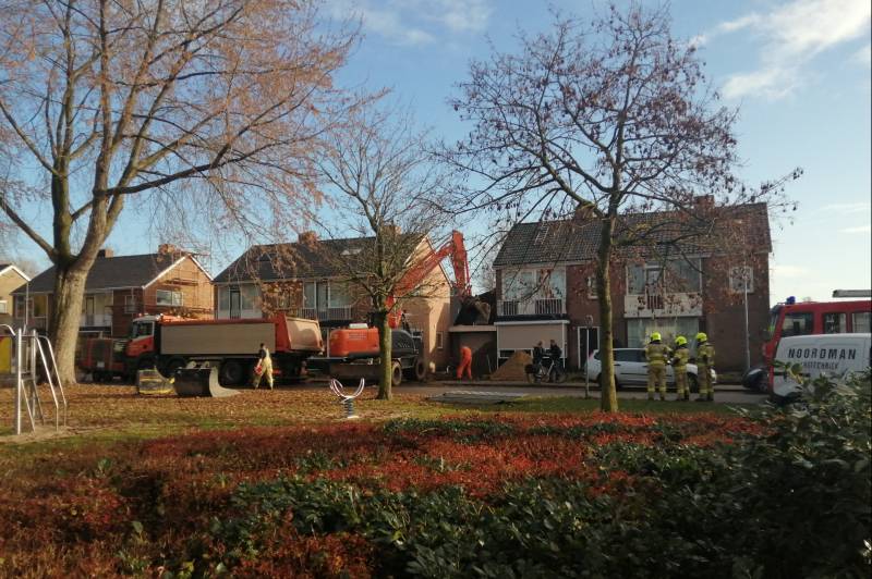 Gasleiding kapot getrokken bij graafwerkzaamheden