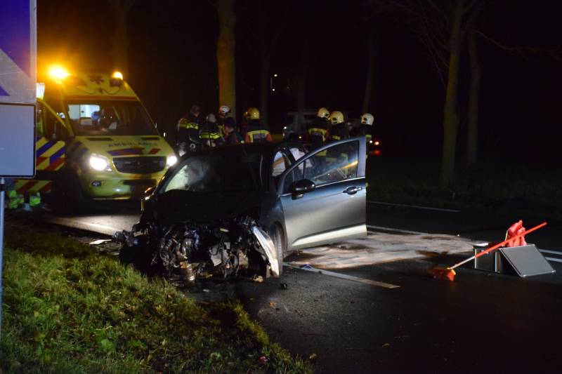 Flinke schade na aanrijding tegen boom