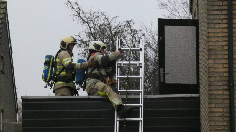 Smeulend materiaal in wasdroger zorgt voor inzet brandweer