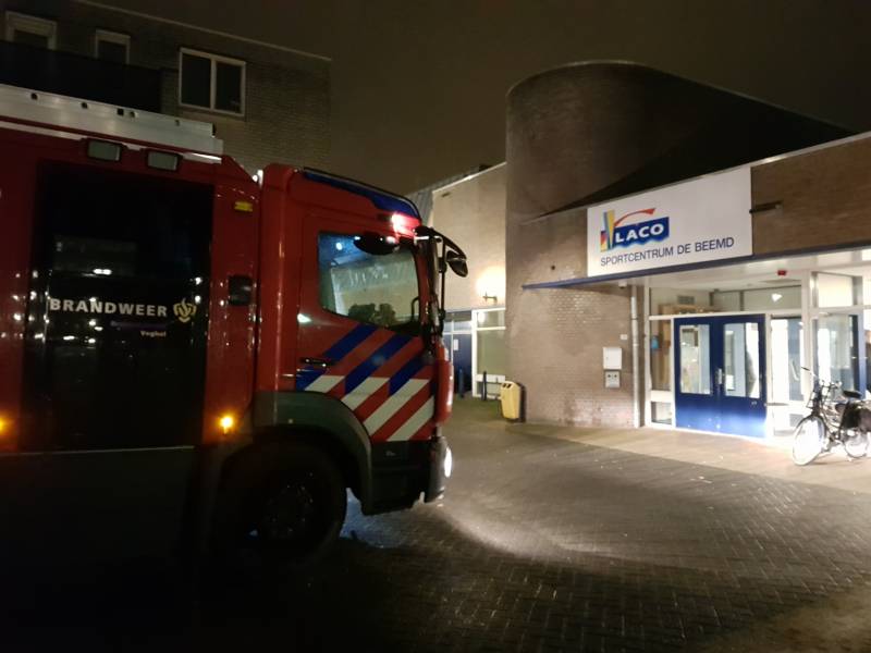 Brandlucht in Laco sportcentrum