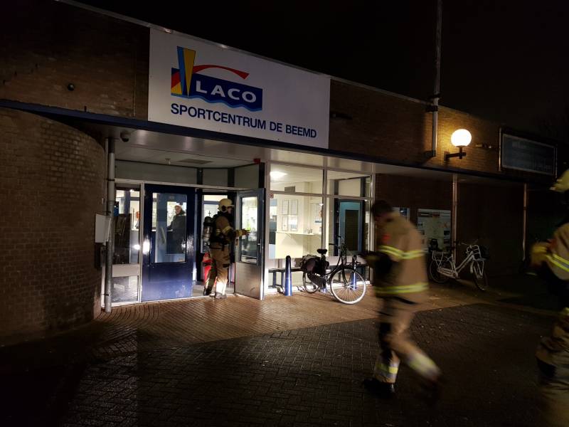 Brandlucht in Laco sportcentrum