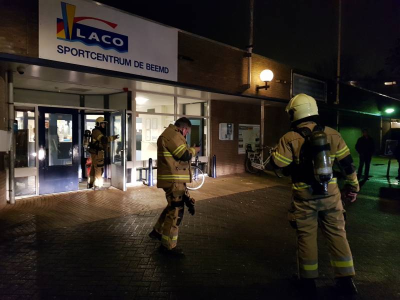 Brandlucht in Laco sportcentrum