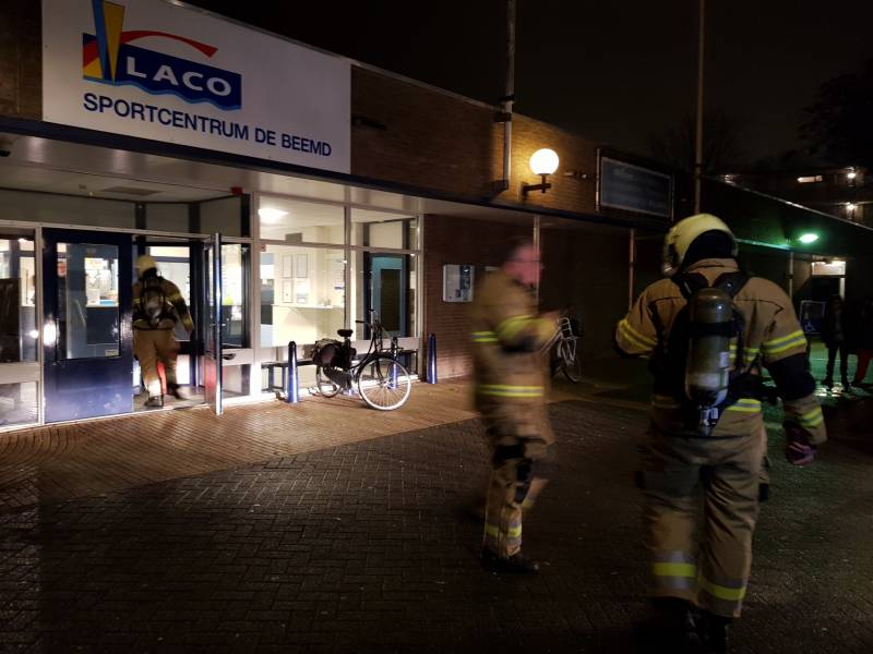 Brandlucht in Laco sportcentrum