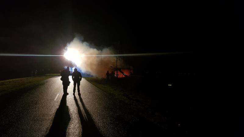 Chalet volledig verwoest door brand