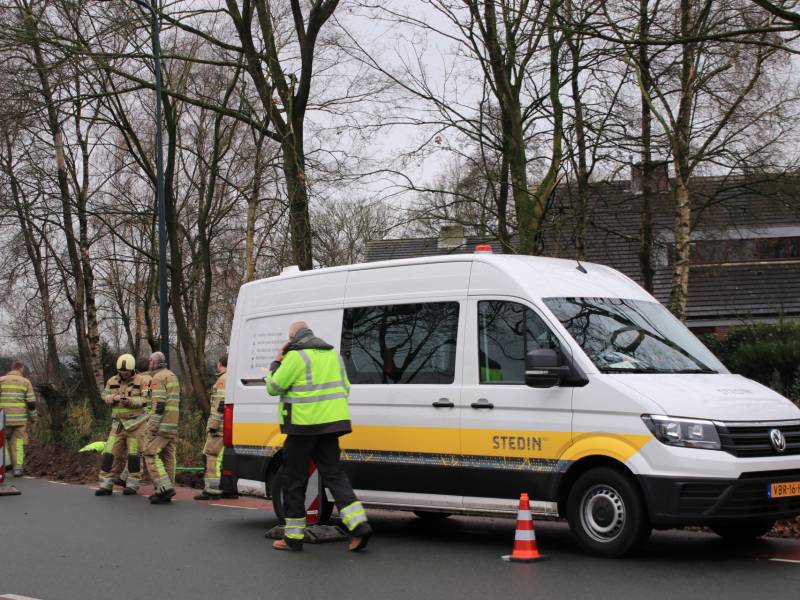 Gasleiding kapot getrokken bij graafwerkzaamheden