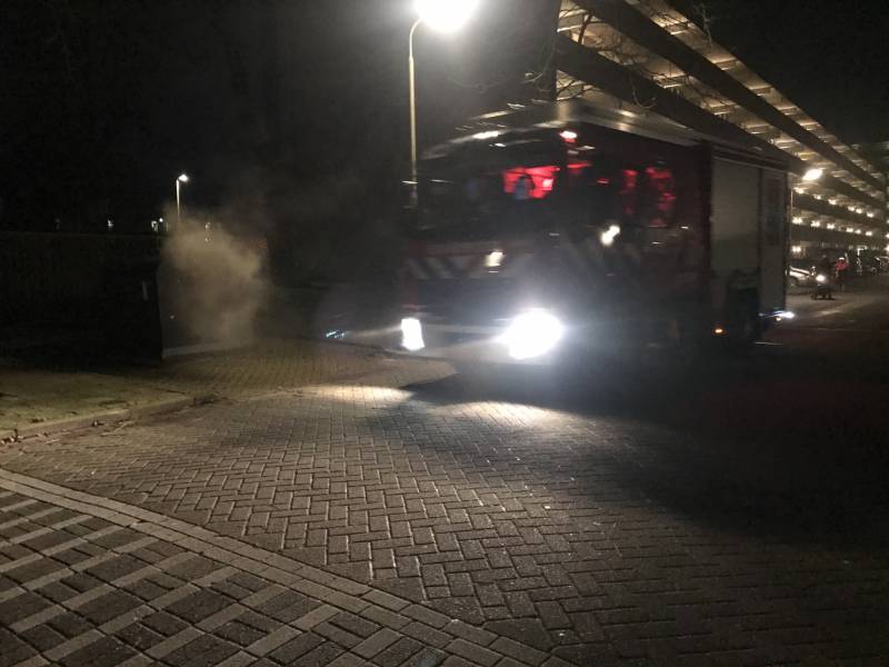 Container in brand gestoken