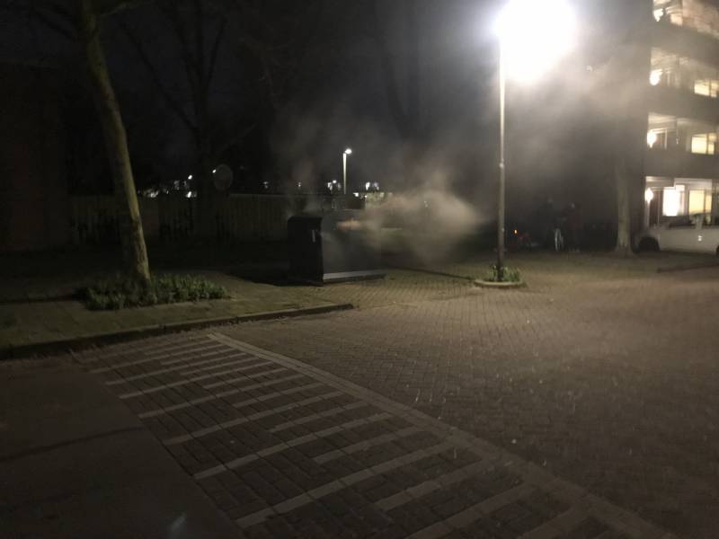 Container in brand gestoken