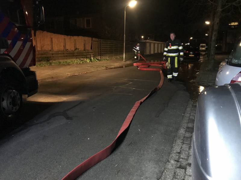 Container in brand gestoken