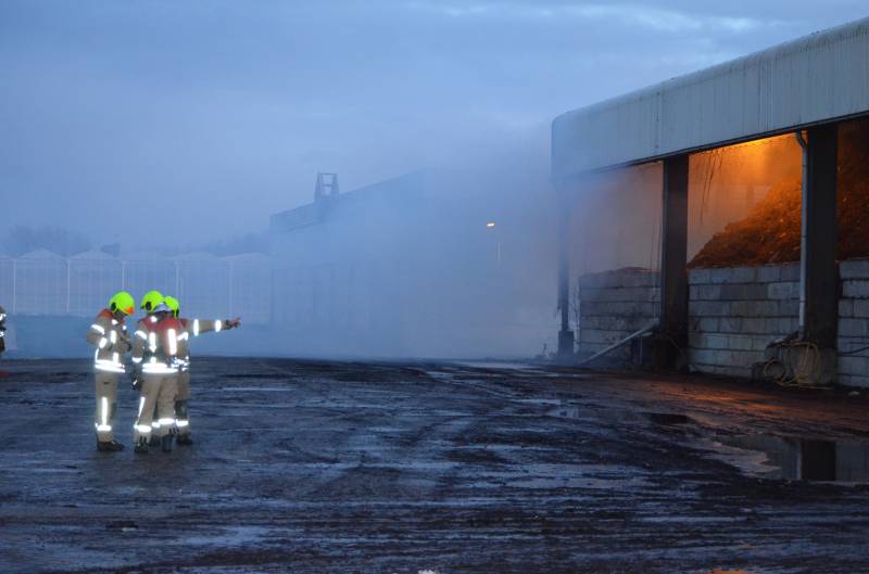 Brand in composthoop lastig te blussen