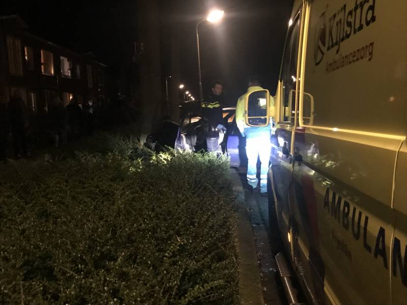 Flinke schade na botsing tegen boom