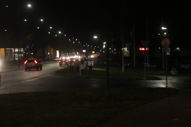 Kleine demonstratie bij Kalfsvleesverwerker Ekro