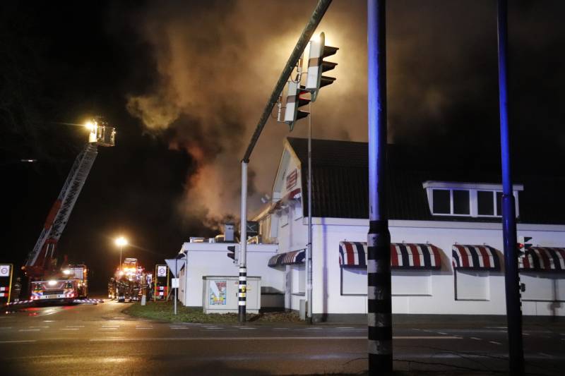 Uitslaande brand bij restaurant ABC