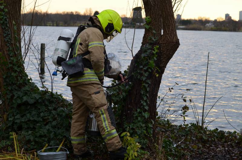 Wilgenboom vliegt in brand Prinses Beatrixplantsoen