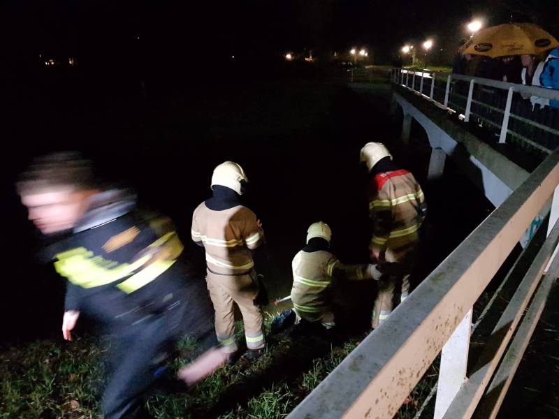 Brandweer ingezet voor lampje in sloot