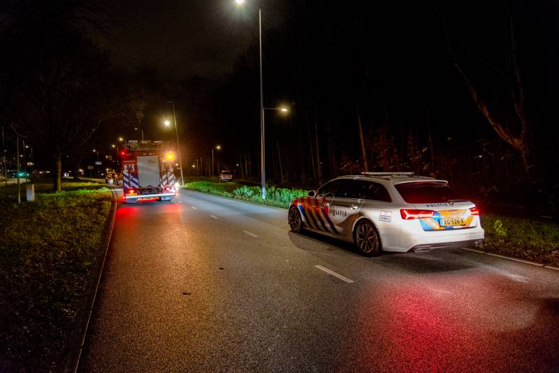 Flinke schade na botsing met lantarenpaal